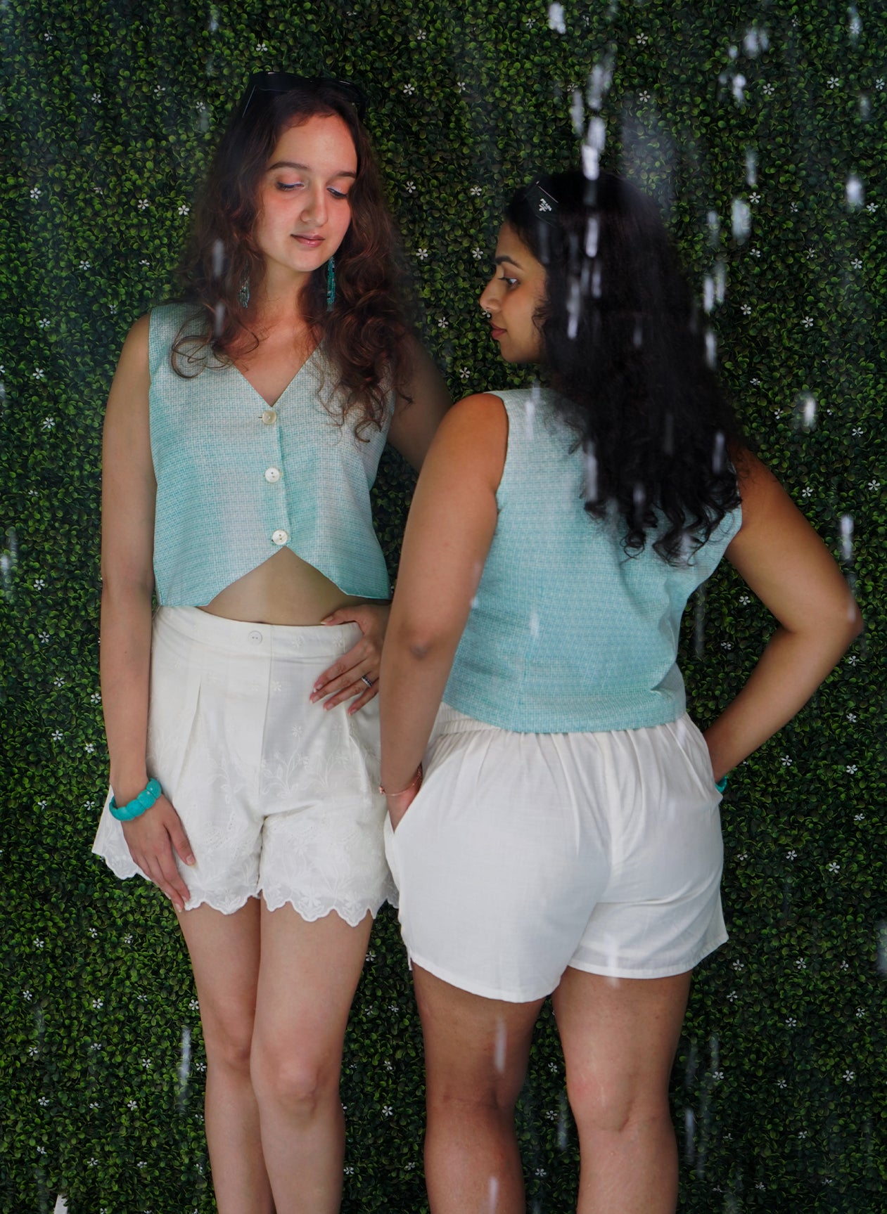Mint Cotton Waistcoat
